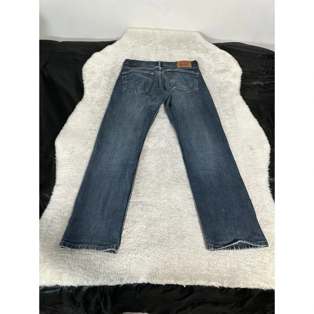 Levis 505 Mens Blue Straight Jeans Size‎ 32x30 Cotton Denim Pants